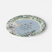 冬の赤ちゃんシャワーベビーシャワー招待状 ペーパープレート (アングル)