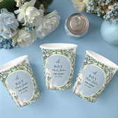 冬の赤ちゃんシャワーベビーシャワー招待状 紙コップ