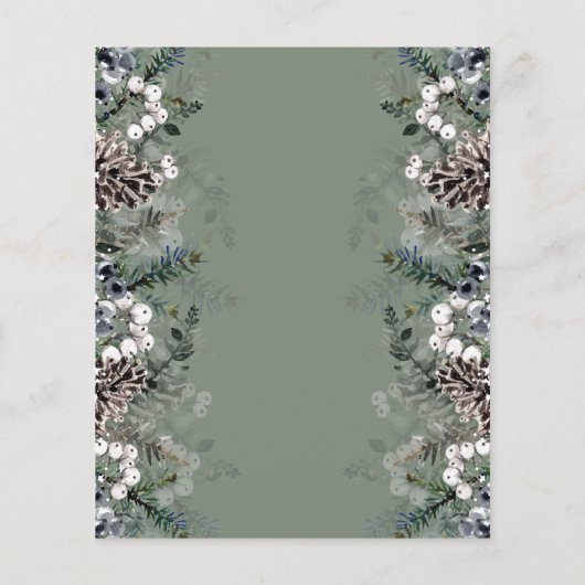 冬の赤ちゃんシャワーベビー名のレースゲーム (裏面)