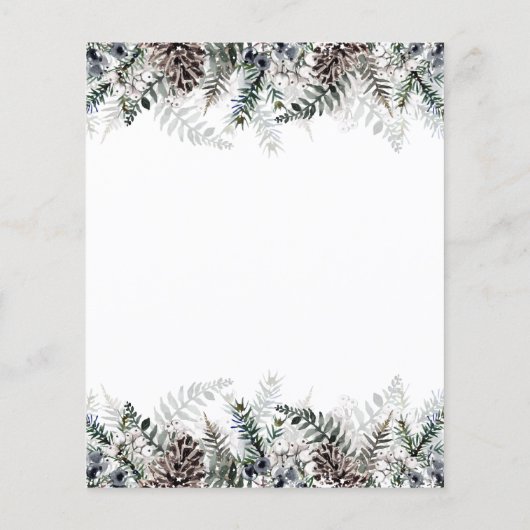 冬の赤ちゃんシャワーベビー名レースゲーム (裏面)