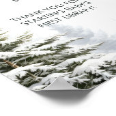 冬の赤ちゃんシャワーベビー用の本 ポスター (角)