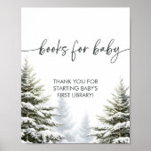 冬の赤ちゃんシャワーベビー用の本 ポスター (正面)