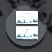 冬の赤ちゃんシャワーベビー エンクロージャーカード