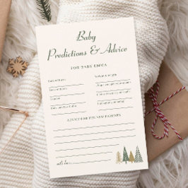 冬の赤ちゃんシャワー予測とアドバイスゲーム