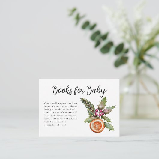 冬の赤ちゃんシャワー予約リクエスト エンクロージャーカード (スタンド正面)