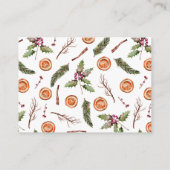 冬の赤ちゃんシャワー予約リクエスト エンクロージャーカード (裏面)