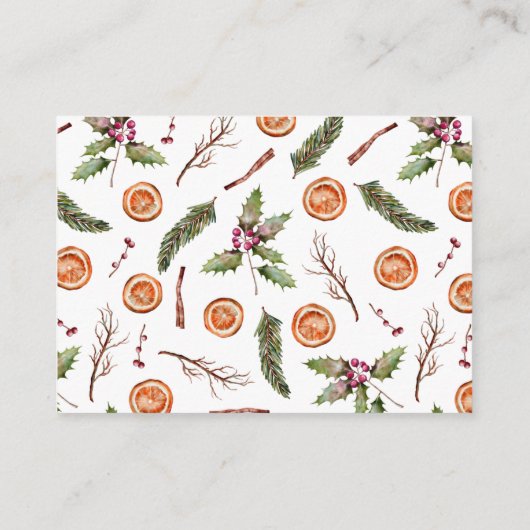 冬の赤ちゃんシャワー予約リクエスト エンクロージャーカード (裏面)