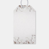 冬の赤ちゃんシャワー外のウッドランドベア寒さ ギフトタグ (裏面)