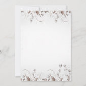 冬の赤ちゃんシャワー外のウッドランドベア寒さ サンキューカード (裏面)