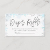 冬の赤ちゃんシャワー外は寒い エンクロージャーカード (正面)