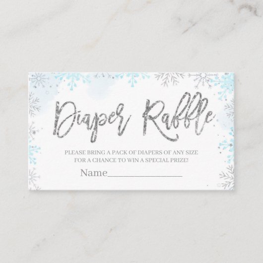 冬の赤ちゃんシャワー外は寒い エンクロージャーカード (正面)