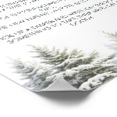 冬の赤ちゃんシャワー夜遅くのおむつサイン ポスター (角)