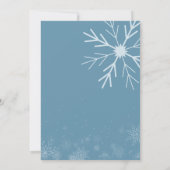 冬の赤ちゃんシャワー小さなスノーフレーク 招待状 (裏面)