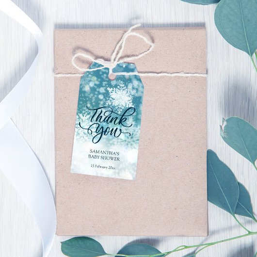 冬の赤ちゃんシャワー感謝していユーメッセージカード ギフトタグ