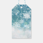 冬の赤ちゃんシャワー感謝していユーメッセージカード ギフトタグ (裏面)