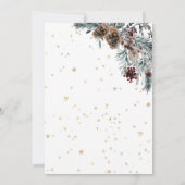 冬の赤ちゃんシャワー招待ウッドランド動物 招待状 (裏面)