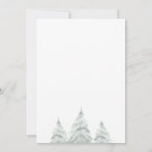 冬の赤ちゃんシャワー招待状のクリスマス外の寒さ 招待状 (裏面)