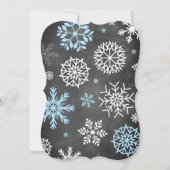 冬の赤ちゃんシャワー招待状 – 男の子の赤ちゃんシャワー 招待状 (裏面)