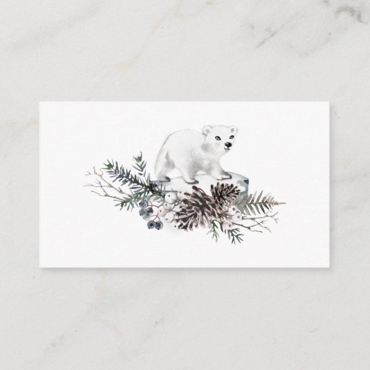 冬の赤ちゃんシャワー推測キャンディーズのエンクロシュル エンクロージャーカード (裏面)