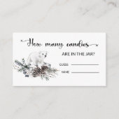 冬の赤ちゃんシャワー推測キャンディーズのエンクロシュル エンクロージャーカード (正面)