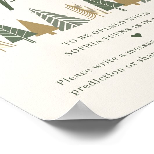 冬の赤ちゃんシャワー時間カプセル ポスター (角)