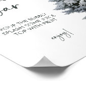 冬の赤ちゃんシャワー桃佐サイン | Mom-osa Sign ポスター (角)