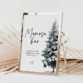 冬の赤ちゃんシャワー桃佐サイン | Mom-osa Sign ポスター