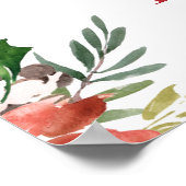 冬の赤ちゃんシャワー歓迎サイングリーンリートラック ポスター (角)