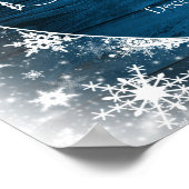 冬の赤ちゃんシャワー歓迎サイン ポスター (角)