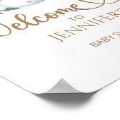 冬の赤ちゃんシャワー歓迎ポスター ポスター (角)