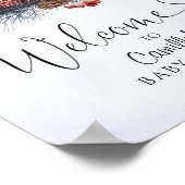 冬の赤ちゃんシャワー歓迎ポスター ポスター (角)