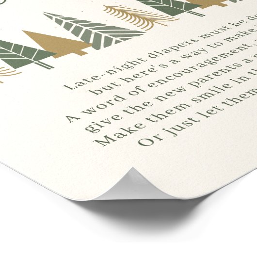 冬の赤ちゃんシャワー深夜おむつゲーム ポスター (角)