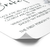 冬の赤ちゃんシャワー私の水がゲームのサインを破った ポスター (角)