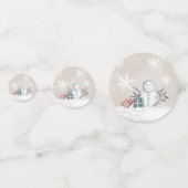 冬の赤ちゃんシャワー紙吹雪 コンフェッティ (裏面)