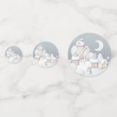 冬の赤ちゃんシャワー紙吹雪 コンフェッティ (裏面)