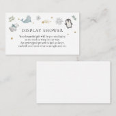 冬の赤ちゃんシャワー表示シャワー挿入カード エンクロージャーカード (正面/裏面)