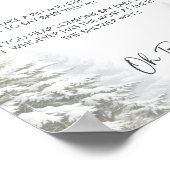 冬の赤ちゃんシャワー言わないベビーゲームサイン ポスター (角)