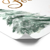 冬の赤ちゃんシャワー雪の外の食品 ポスター (角)