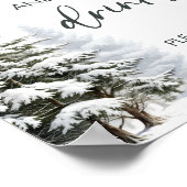 冬の赤ちゃんシャワー食品とドリンクの看板 ポスター (角)