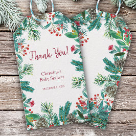 冬の赤ちゃんシャワー ギフトタグ