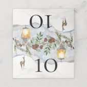 冬の赤ちゃんシャワー。ベビー外は寒い プレイスカード (外部開封)