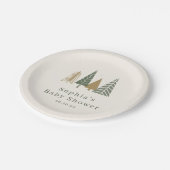 冬の赤ちゃんシャワー ペーパープレート (アングル)