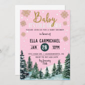 冬の赤ちゃんシャワー 招待状 (正面/裏面)