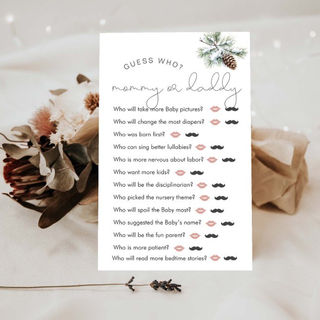 冬の赤ちゃんシャワー"誰を推測"ゲーム (クリエイターアップロード済み)