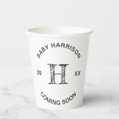 冬の赤ちゃんシャワーDecor赤ちゃん来ガールボーイ 紙コップ (正面)