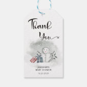 冬の赤ちゃん感謝していシャワーあなた ギフトタグ (裏面)