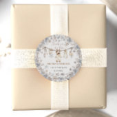 冬の赤ちゃん服ベビーシャワーありがとう ラウンドシール