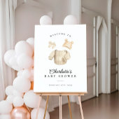 冬の赤ちゃん服ベビーシャワー歓迎サイン ポスター