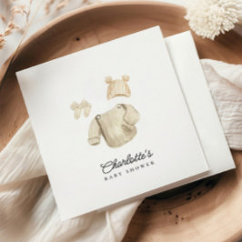 冬の赤ちゃん服男女兼用赤ちゃんシャワー スタンダードカクテルナプキン