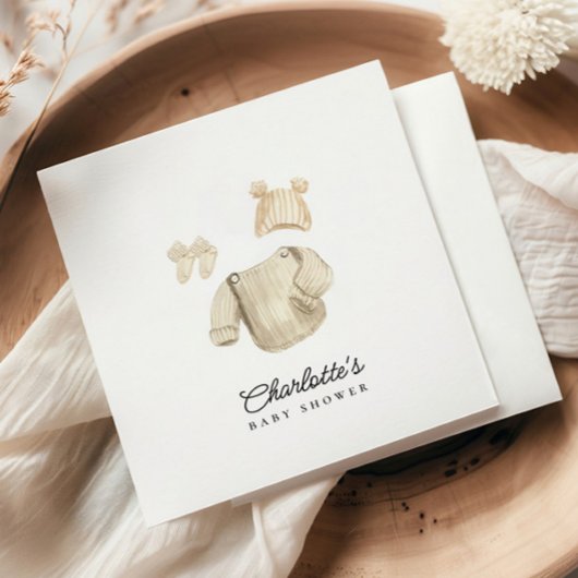 冬の赤ちゃん服男女兼用赤ちゃんシャワー スタンダードカクテルナプキン